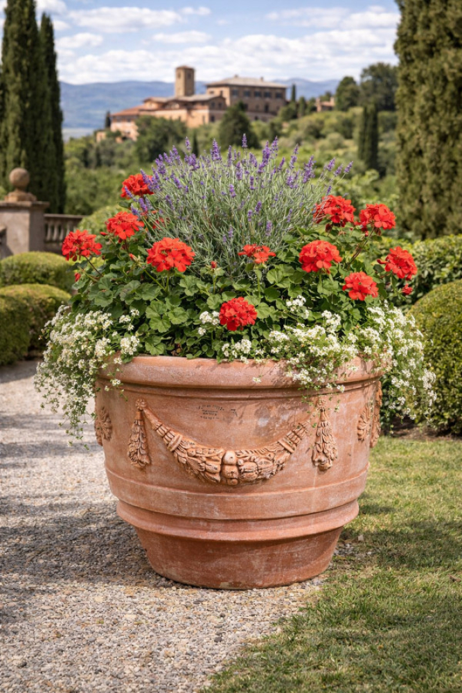 Pot en terracotta Conca en terre d’Impruneta – artisanat de Toscane